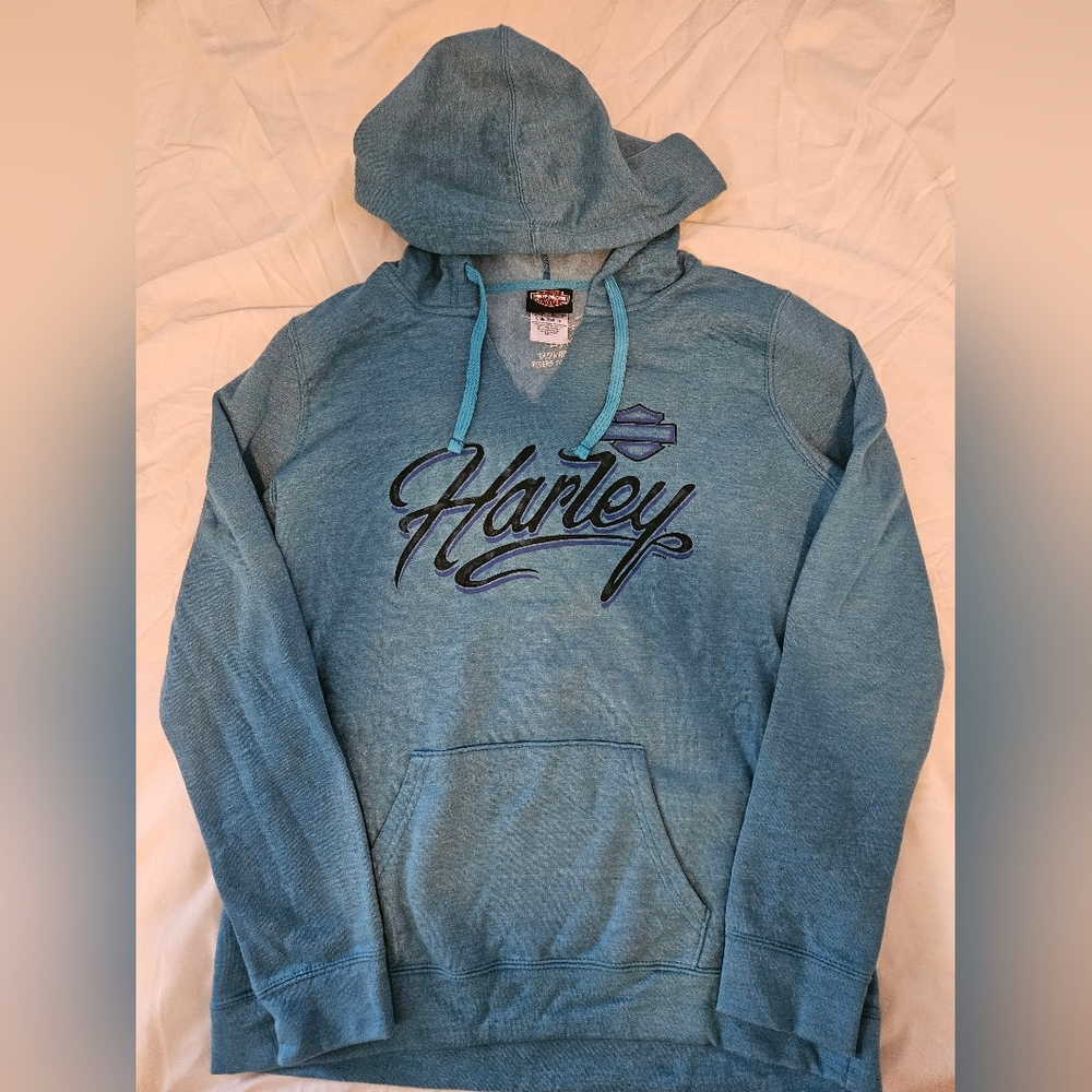Harley Davidson Blue Hoodie